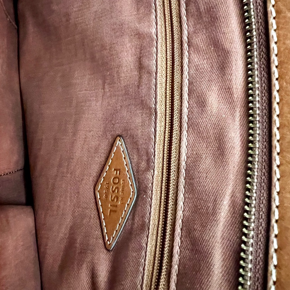 Fossil brown leather tote - Picture 4 of 7